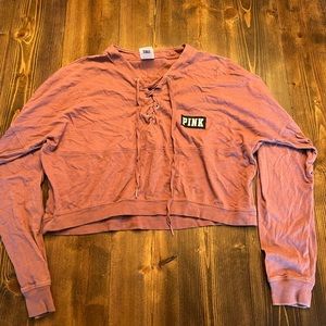 PINK long sleeve cropped